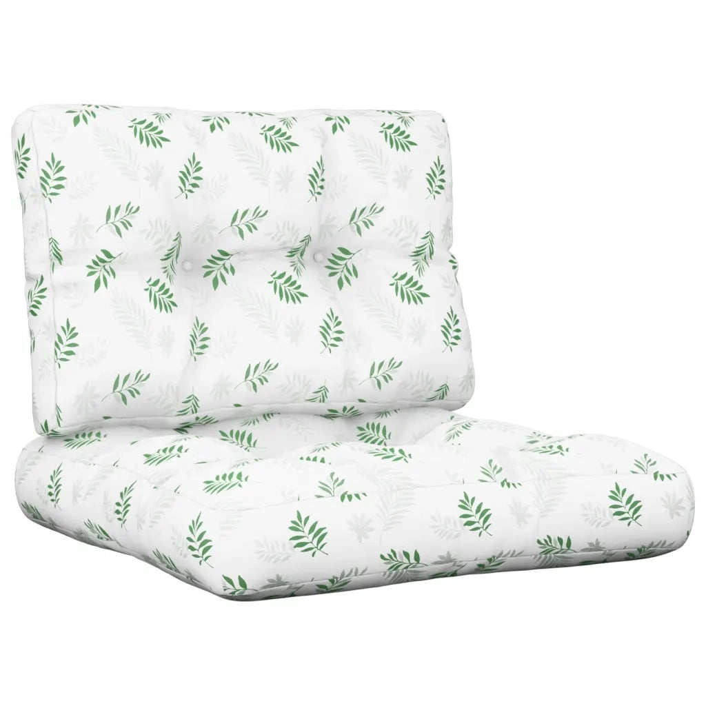 Cuscini per Pallet 2 pz Motivo a Foglie Tessuto 360685