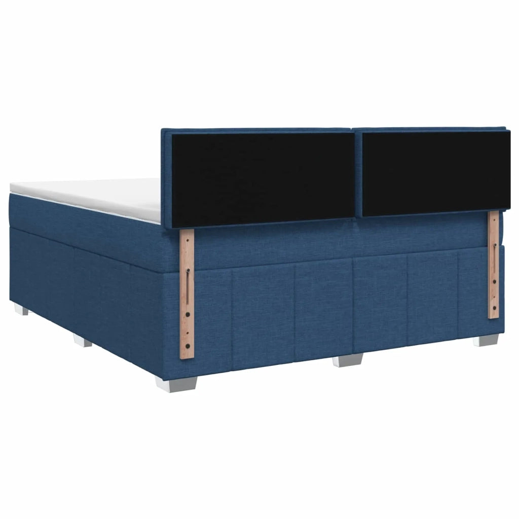 Letto box spring con materasso Blu 160 x 200 cm Tessuto 3452725
