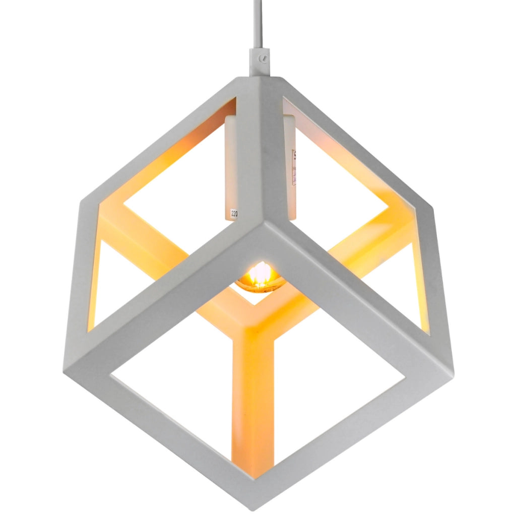 Lampada a sospensione Polux Sweden bianca E27 Ø16 metallo