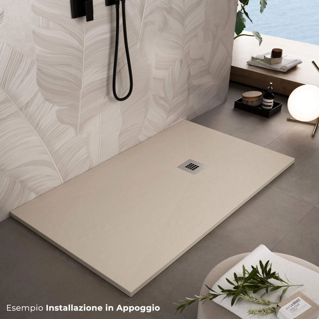 Piatto Doccia in Pietra 75x170 cm Bonussi Ardesia Everest Crema
