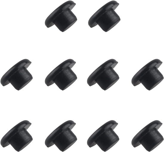 10 pezzi 6,35mm Copertura in silicone per proteggere gli ingressi socket da polvere e sporcizia, compatibile con jack per amplificatore, DVD, karaoke, microfono audio e ingressi MIC - Nero