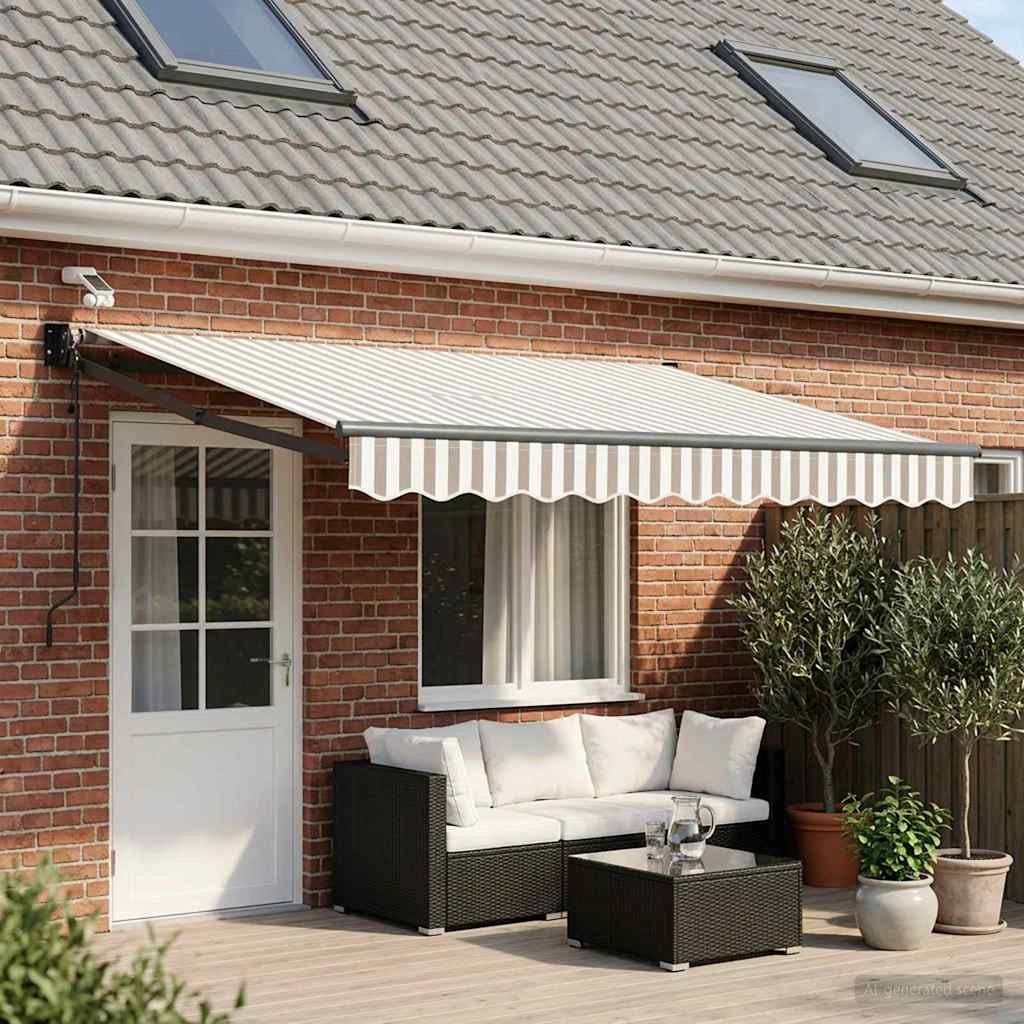 Tettuccio Elettrico Retrattile Grigio chiaro e bianco 3426069