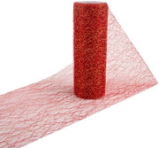 Tavolo copri tavolo, tavolo copri tavolo carta da regalo, tavolo copri tavolo argento e oro, tavolo copri tavolo per matrimonio, copri tavolo a felpa per festa, Natale, matrimonio (15 x 900 cm, rosso)