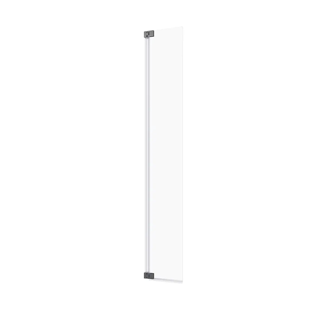 Anta girevole paraspruzzi 30cm vetro trasparente profili cromati | Naxos