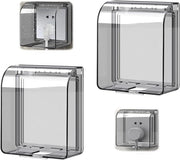 Due contenitori stivatori acqua-resistenti trasparenti resistenti all'usura con protezione laterale - adatti per bagno, cucina e soggiorno