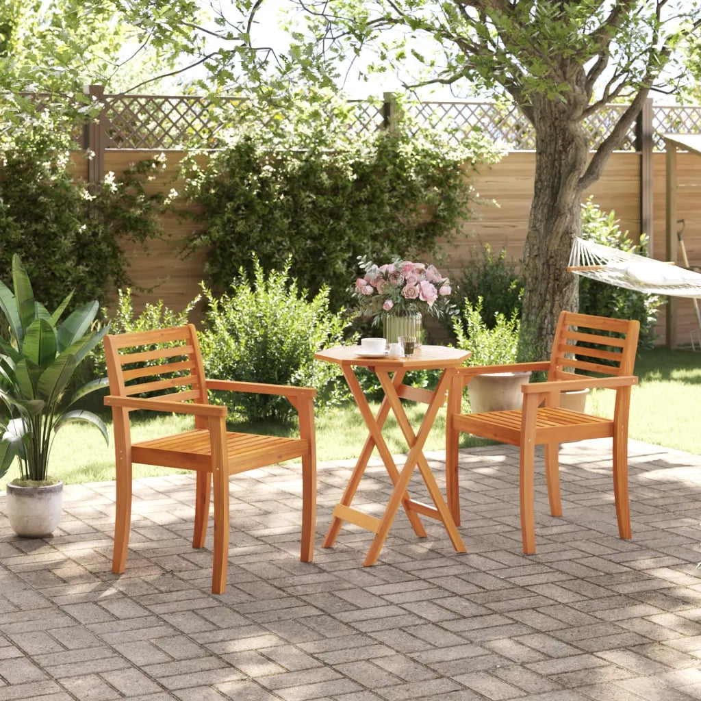 Tavolo da Giardino Pieghevole Ã˜60x75cm Legno Massello di Acacia