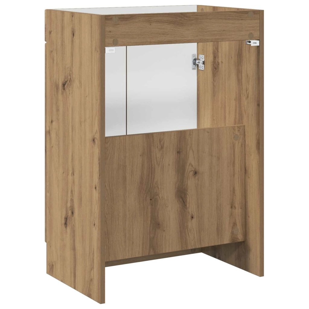 Mobiletto da bagno sotto il lavello Rovere Artigianale 890103