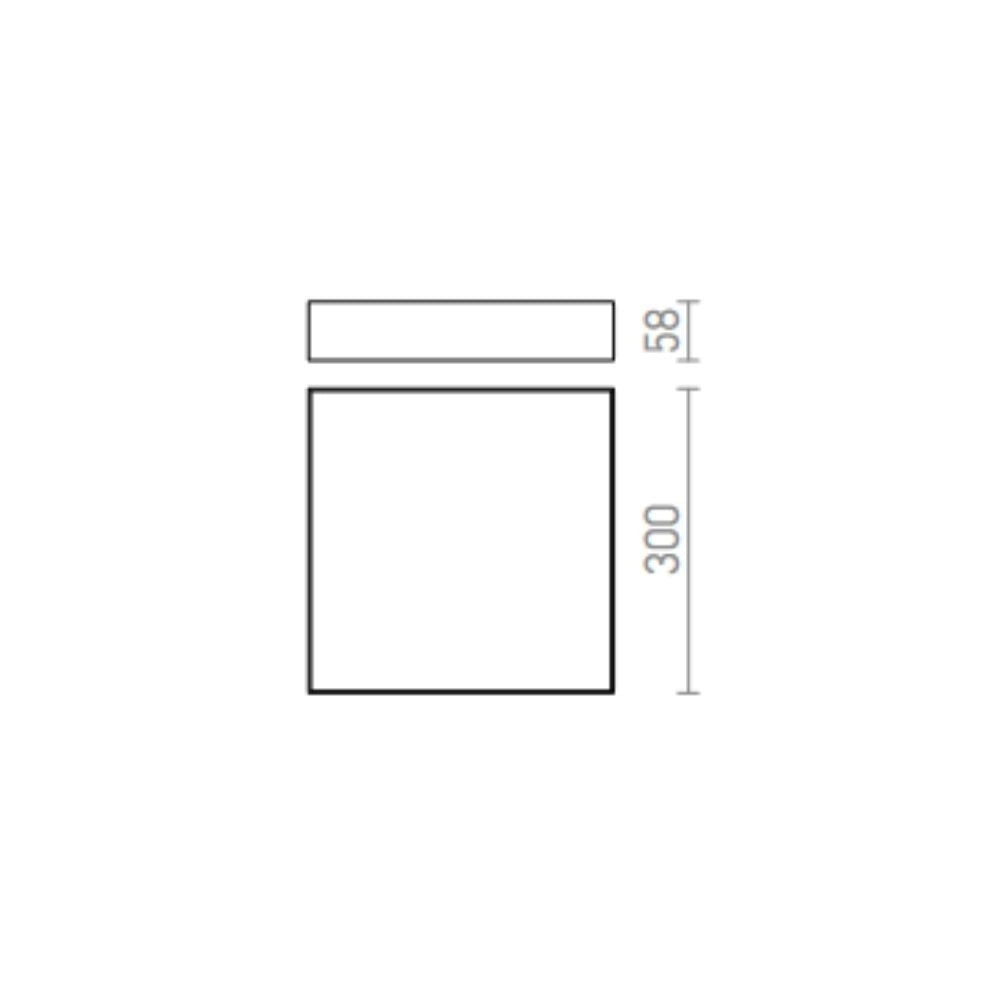 Plafoniera LARISA SQ 30 da soffitto bianco 230V LED 30W 3000K