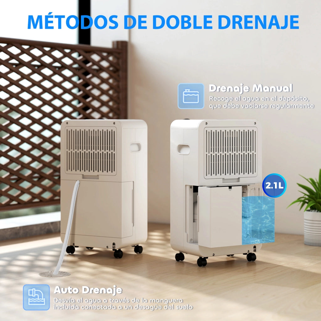 Deumidificatore 12L/giorno 2.1L LED 24h Sicurezza Bambini ¨C Zephmum ¨C Bianco