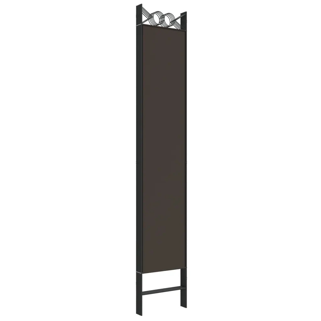 Divisorio a 5 Pannelli Marrone 200x220 cm in Tessuto cod mxl 58878