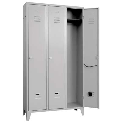 ARMADIO SPOGLIATOIO MONTATO PROMETAL  VERN GRIGIO POSTI 3 H.MM 1795 MM 1000X350