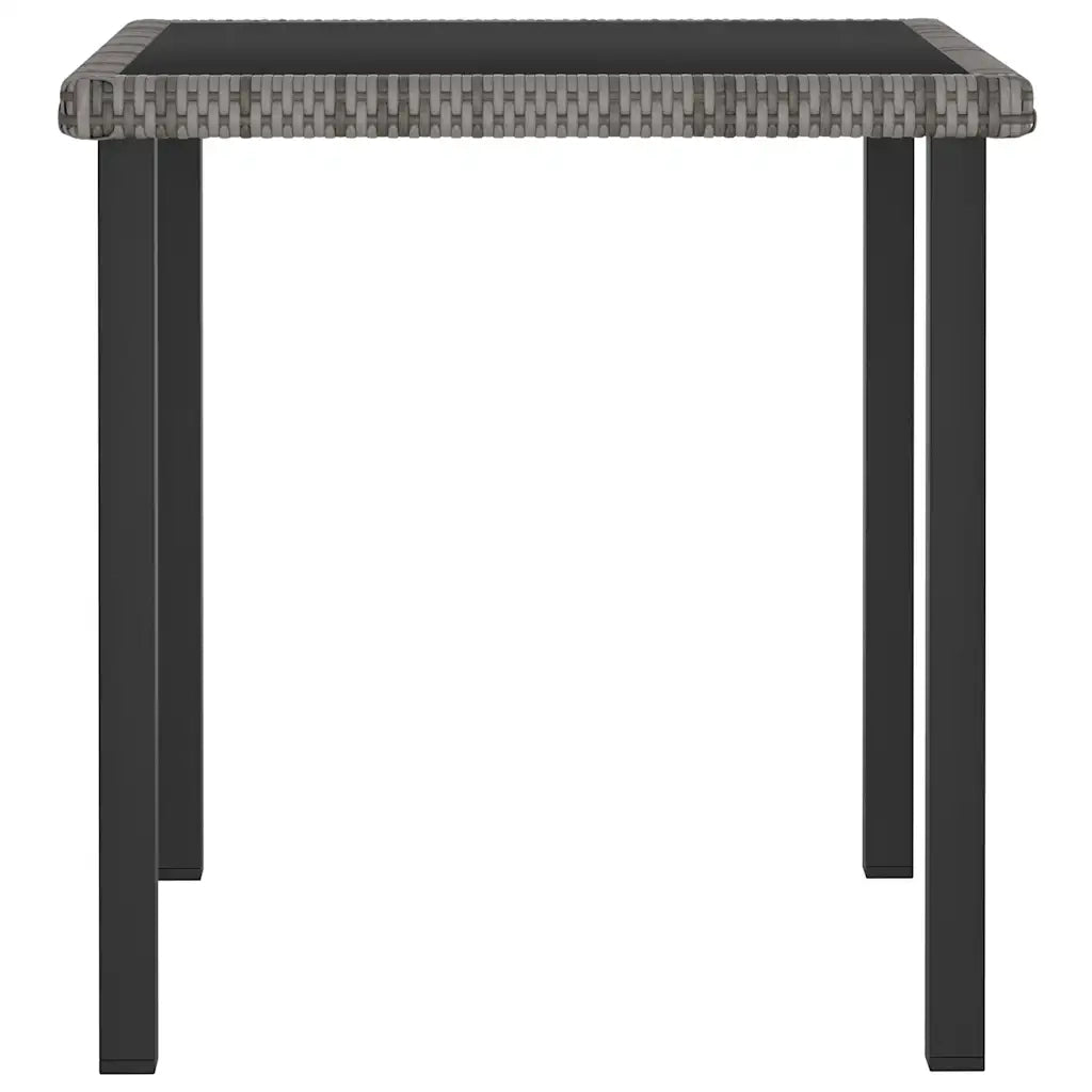 Tavolo da Pranzo da Giardino Grigio 70x70x73 cm in Polyrattan 315117