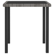 Tavolo da Pranzo da Giardino Grigio 70x70x73 cm in Polyrattan 315117