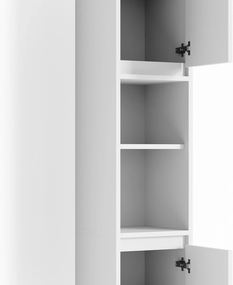Mobile bagno alto Emma, Bianco, 30 x 190 cm, combinabile con la serie Emma per l'organizzazione in bagno