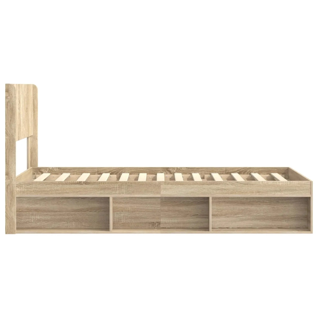 Struttura del letto con stoccaggio e testata 3 pcs 3414253