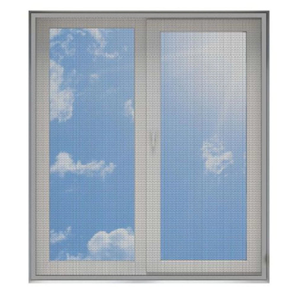 Trade Shop - Zanzariera Adesiva Velcro Per Finestra Grigia 130x150cm Protezione Dagli Insetti 614350 -