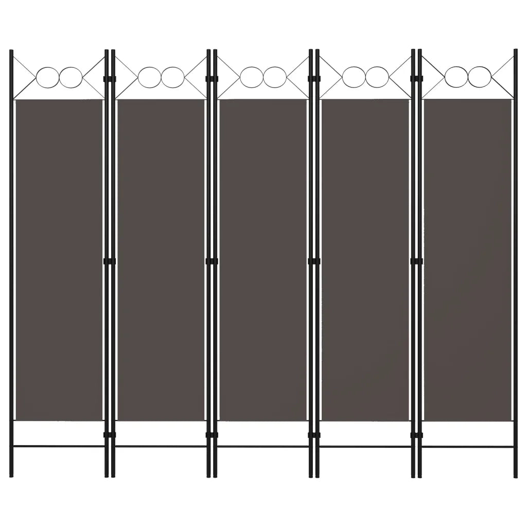 Paravento a 5 Pannelli Antracite 200x180 cm cod mxl 75002