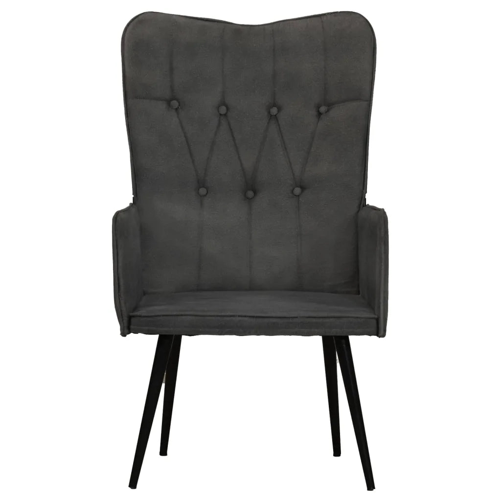 Sedia a Schienale Alto Nera in Tela 339654