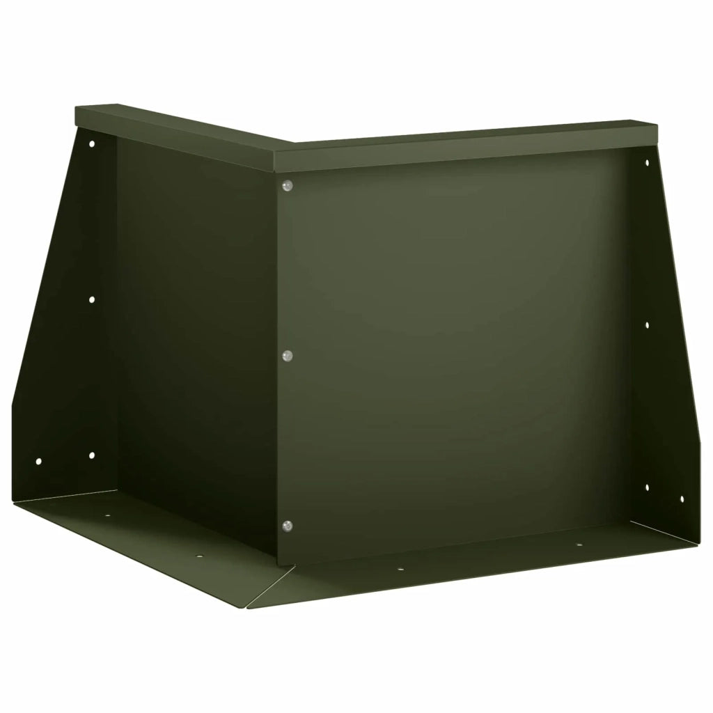 Muro di contenimento 50 x 50 x 30 cm Acciaio Verde Oliva 8015163