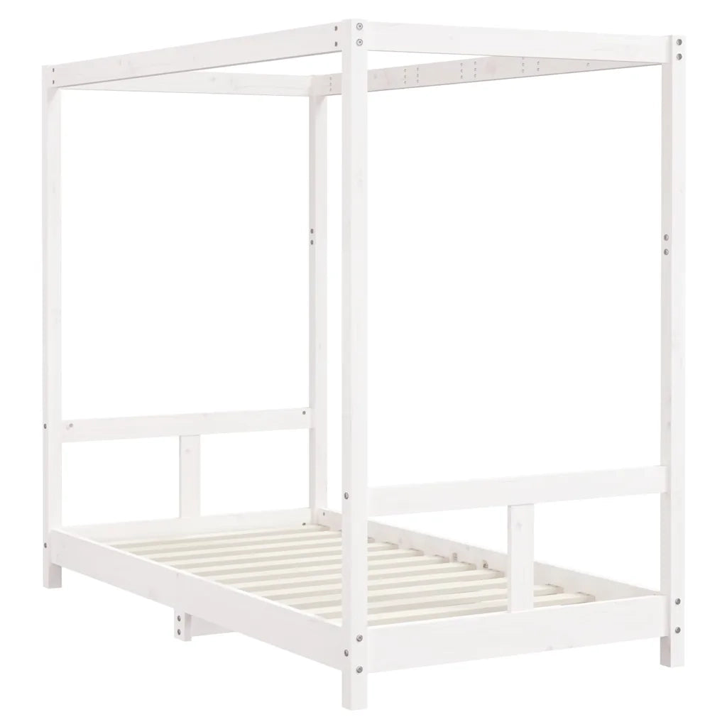 Giroletto per Bambini-Struttura Letto Bambini Bianco 80x160cm in Legno Massello di Pino 429029