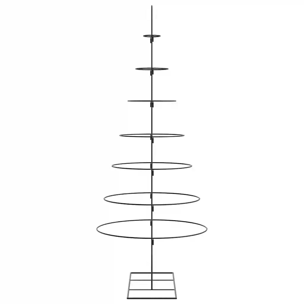 Albero di Natale Decorativo in Metallo Nero 180 cm 4018949