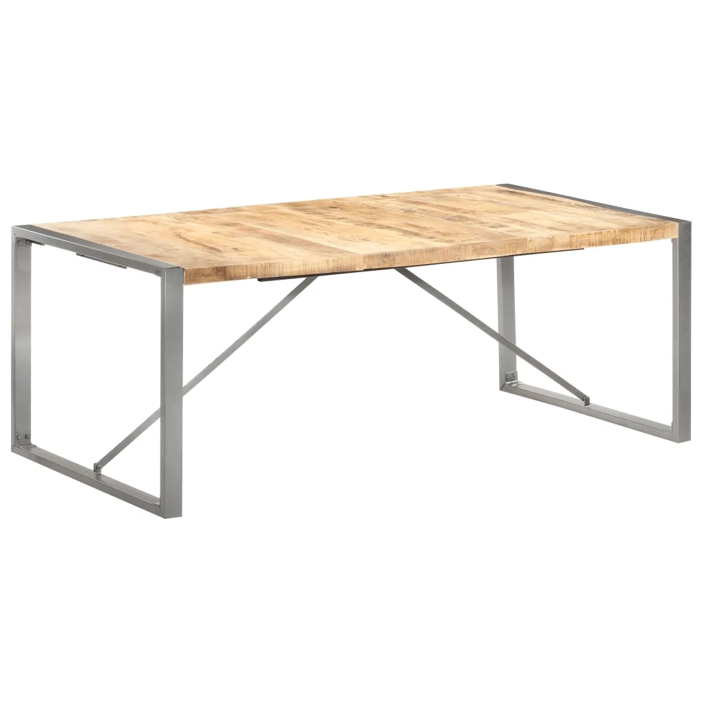 Tavolo da Pranzo 200x100x75cm in Legno Massello di Mango Grezzo cod mxl 29859