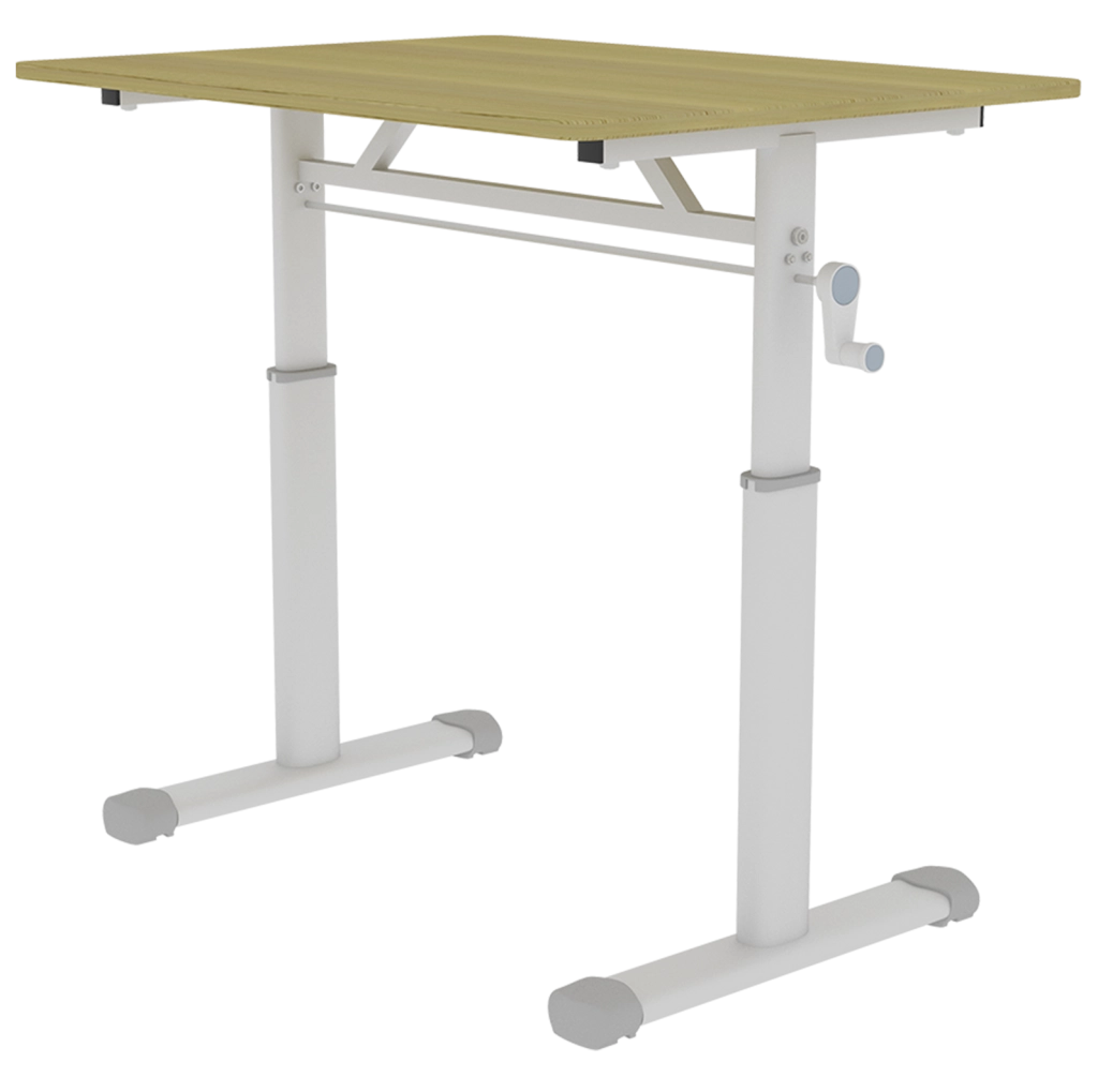 Scrivania regolabile in altezza 80x60 cm legno e metallo per smart working