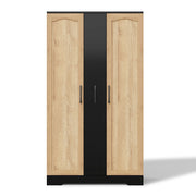 Dispensa da cucina con 2 ante; 4 ripiani e estraibile verticale; per cucina; in MDF; 150×78×40 cm; nero