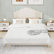 Letto Contenitore Imbottito ¨C MINIMAL ¨C Velluto Beige 160x200