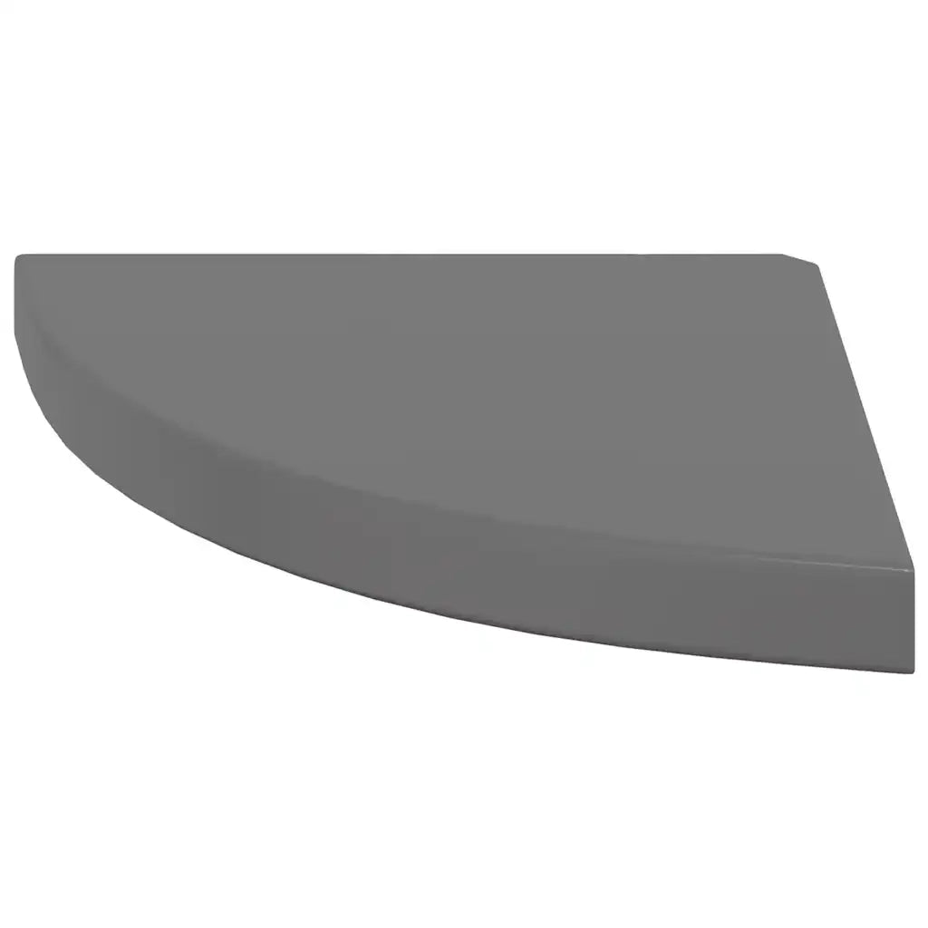 Scaffali Angolari a Parete 4 pz Grigio Lucido 35x35x3,8 cm MDF 323915