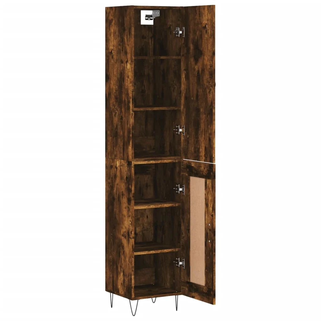 Buffet credenza cassettiera armadio mobile contenitore organizer cucina soggiorno salotto alto 34,5 x 34 x 180 cm legno ingegnerizzato marrone 02_0033216