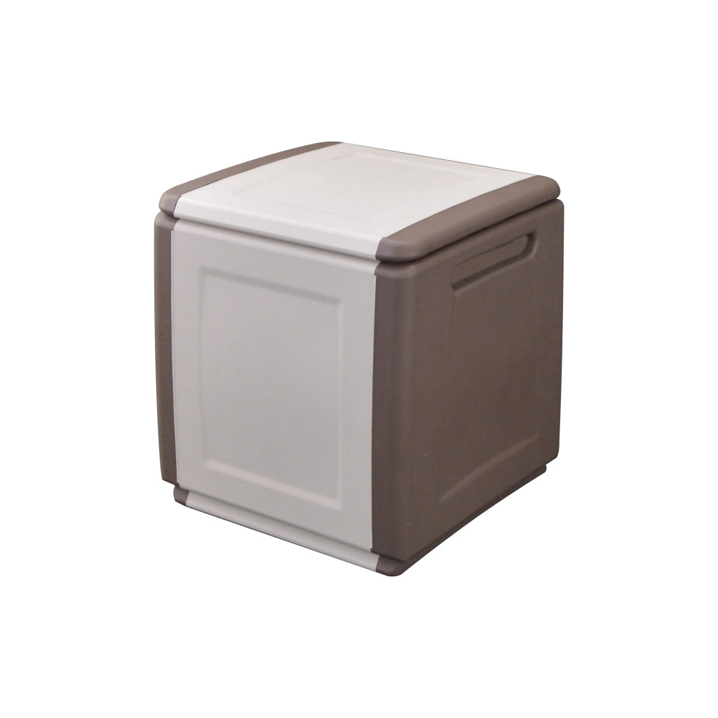 BAULE PORTATUTTO cm 54 x 53 x H 57 - tortora/ecru  - ARTPLAST