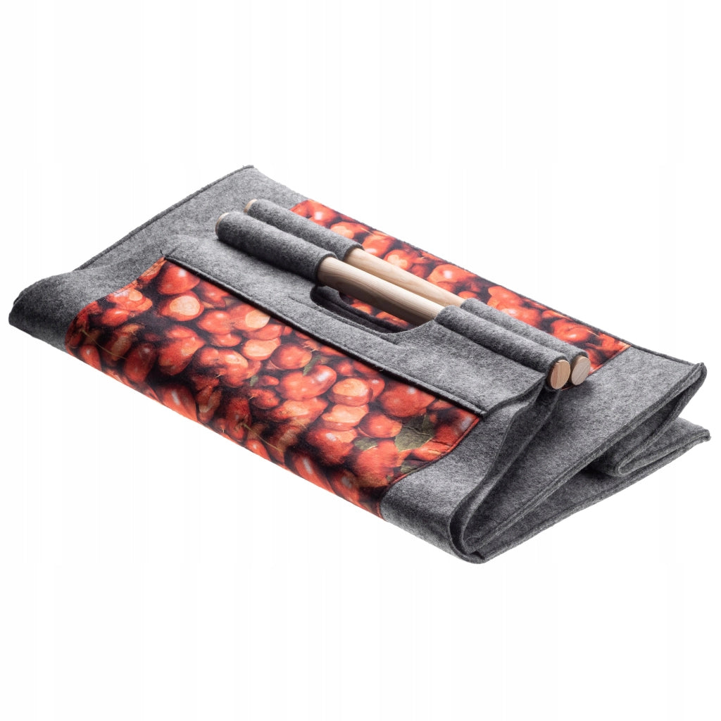 Cesto contenitore portatile KADAX per legna da ardere, in feltro.