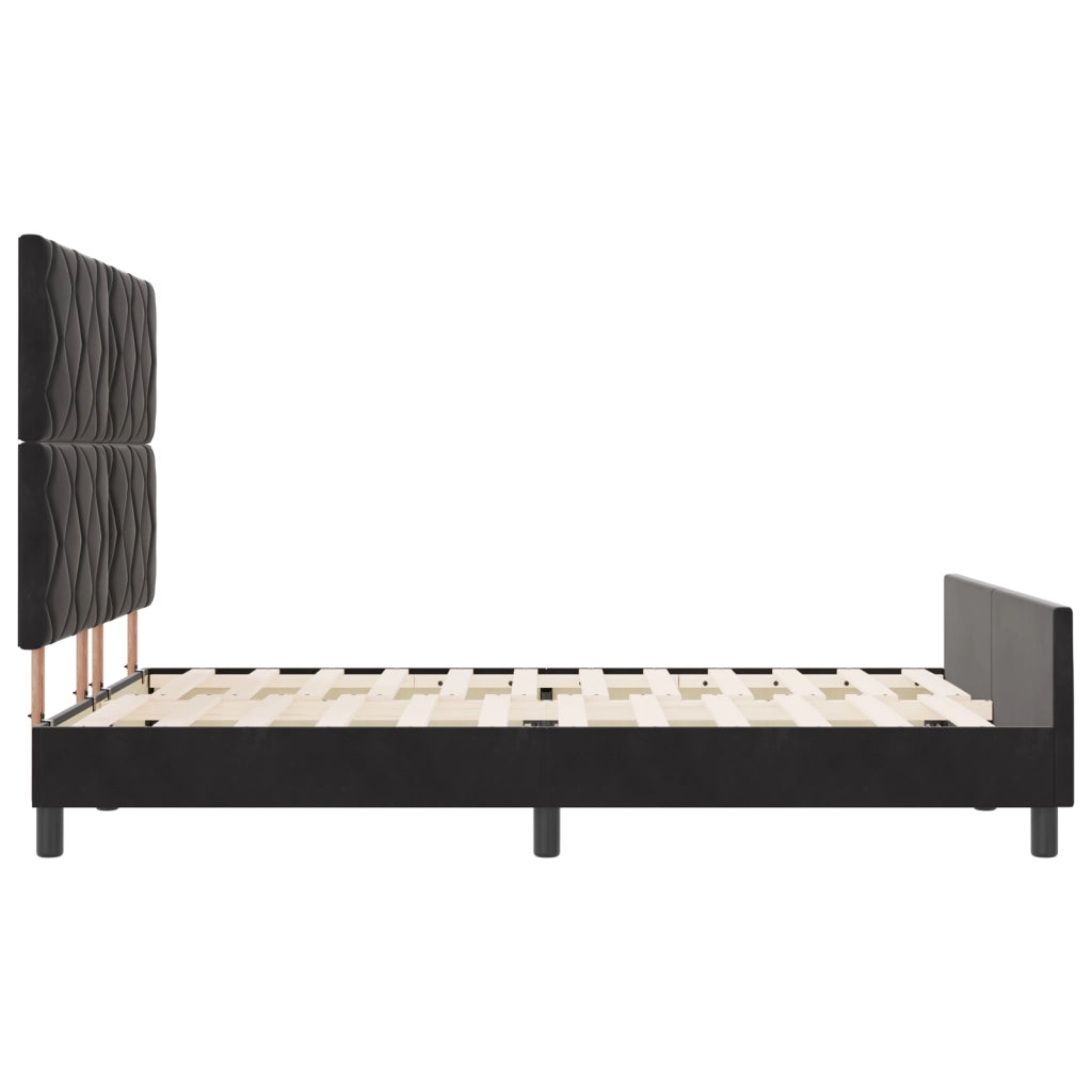 Struttura letto  Nera 140x200 cm in Velluto