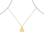 Cadeau per Festa in Oro con Pendente e Supporto per Orecchini in Acciaio Inossidabile - Lunghezza 45+5 cm