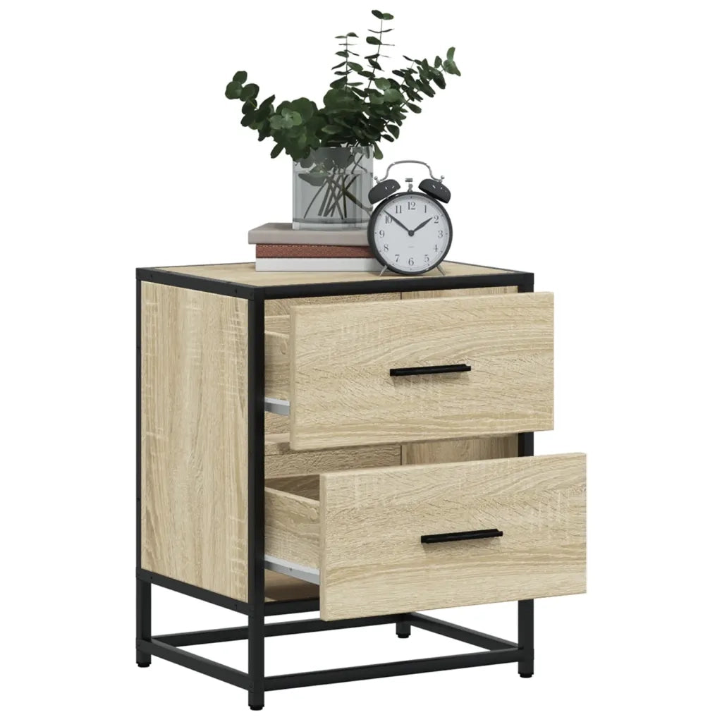 Comodini 2pz Rovere Sonoma 40x31x50 cm in Truciolato