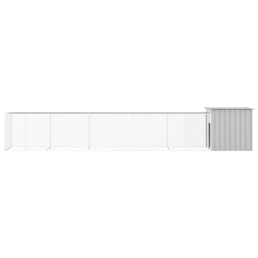 Gabbia per polli 600 x 91 x 100 cm acciaio zincato grigio 02_0041660