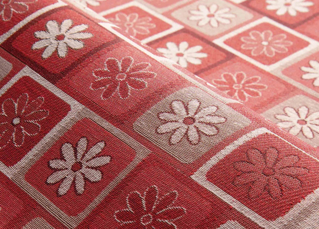 Tappeto Passatoia Tessuto Jacquard Linea Emozioni Dis Floreale Frizzy Rosso - 57x115 - Rosso