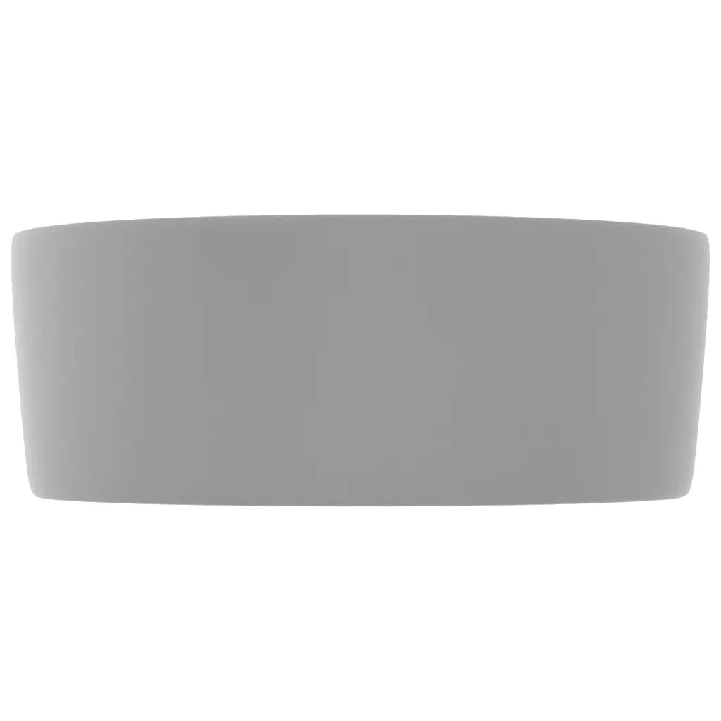 Lavandino Lusso Rotondo Grigio Chiaro Opaco 40x15cm in Ceramica 147015