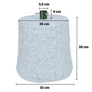 MAURY'S BASE SUPPORTO ALBERO DI NATALE EFFETTO TRONCO DIMENSIONI 32X26X30+4CM COLORE BIANCO