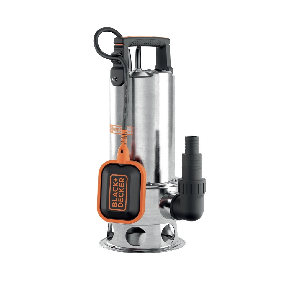 Pompa Immersione per Acque Scure BLACK+DECKER BXUP1100XDE (1100 W, Portata  max. 16500 l/h, Prevalenza massima 10.5 m)