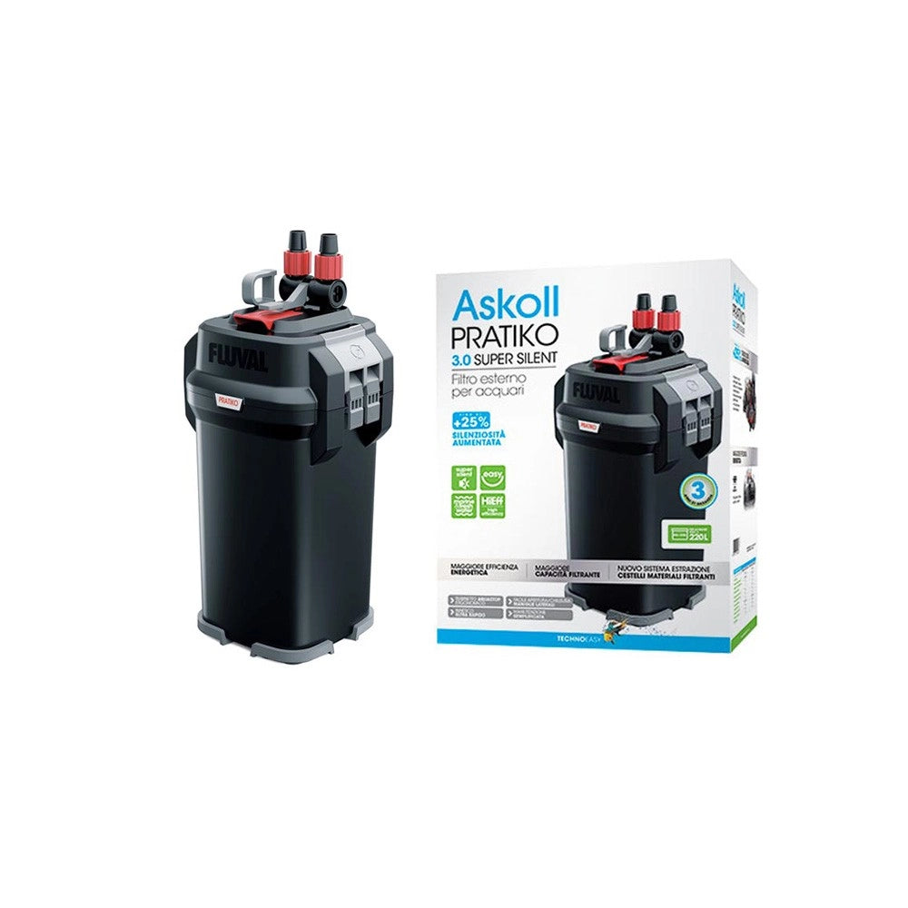 Askoll Pratiko 3.0 Super Silent - Filtro esterno ad alta silenziosità per acquari Modello: 400