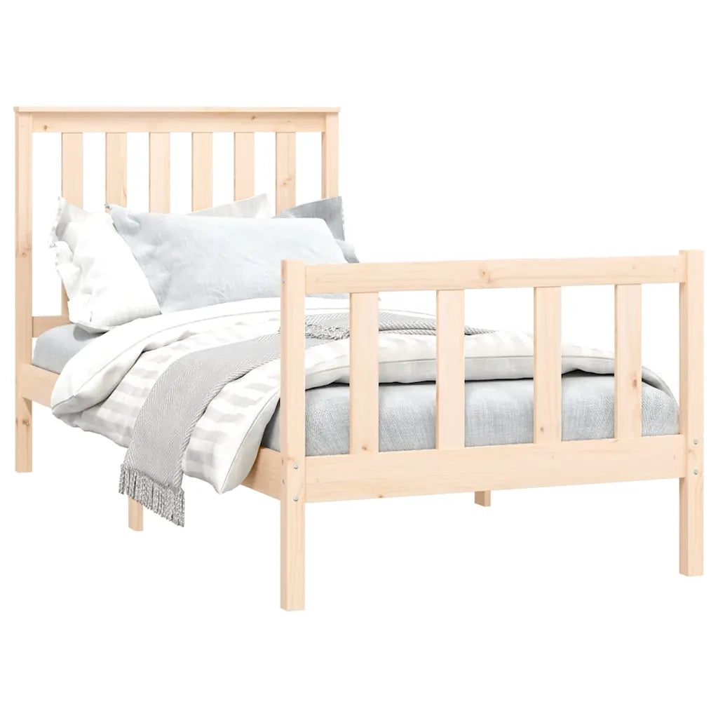 Giroletto senza Materasso-Struttura Letto 100x200 cm in Legno Massello di Pino 374910