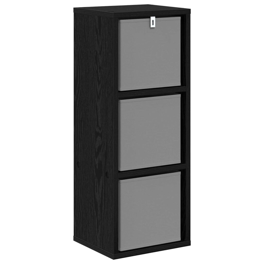Credenza con cassetto Rovere Nero 25,5 x 22 x 69,5 cm