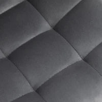 Set 2 Sgabelli Alti in Stile Nordico con Schienale e Poggiapiedi, Sgabelli con Schienale in Tessuto Effetto Velluto e Metallo, 45x47x88 cm, Grigio
