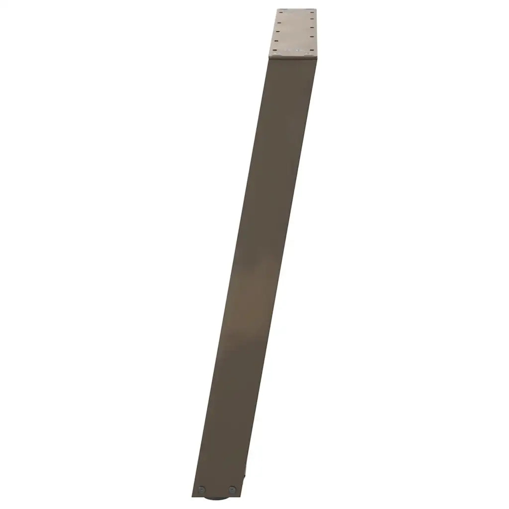 Gambe per tavolo da pranzo a forma di U 2 pz in acciaio naturale 100x(72-73) cm