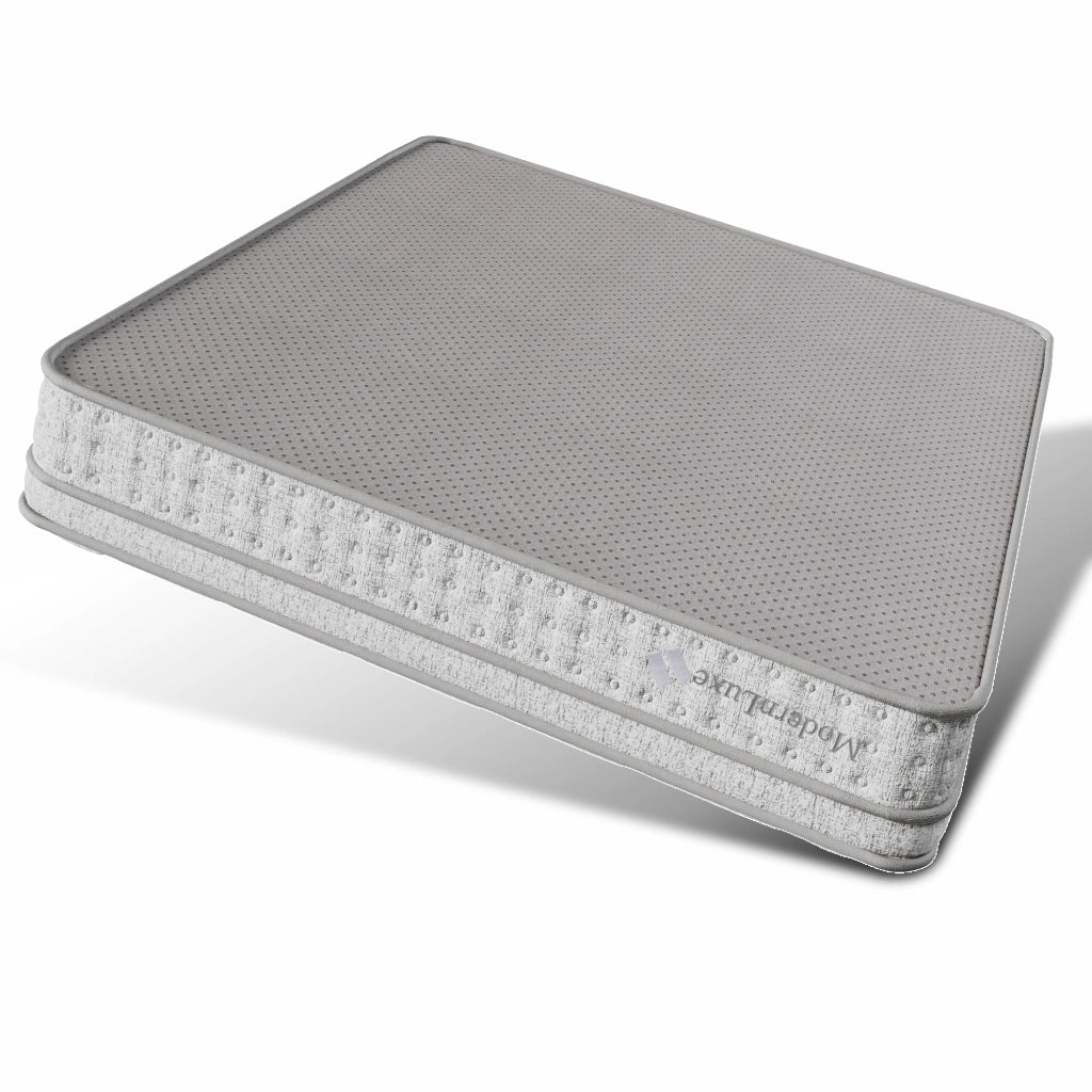 Materasso 7 zone con molle insacchettate e schiuma fredda traspirante in poliestere bianco 140×200×25 cm