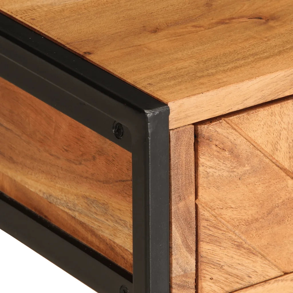 Tavolino da Salotto 110x55x40 cm in Legno Massello di Acacia 373616