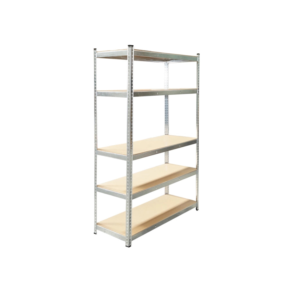 Scaffale in metallo con 5 ripiani in MDF, 180x120x40 cm, 250 kg/ripiano, montaggio senza viti, zincato