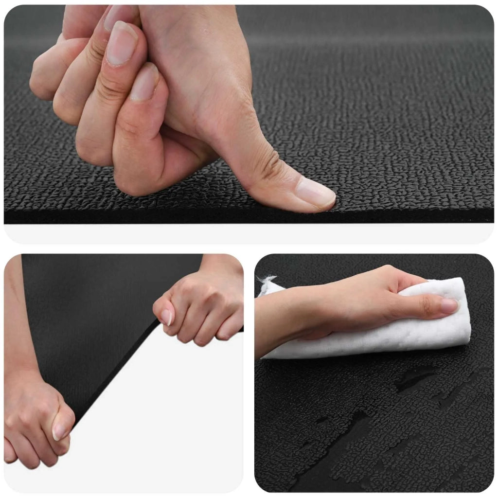 Tappetino di Protezione Sportiva Nero 150 x 75 x 0,6 cm CFW4709534